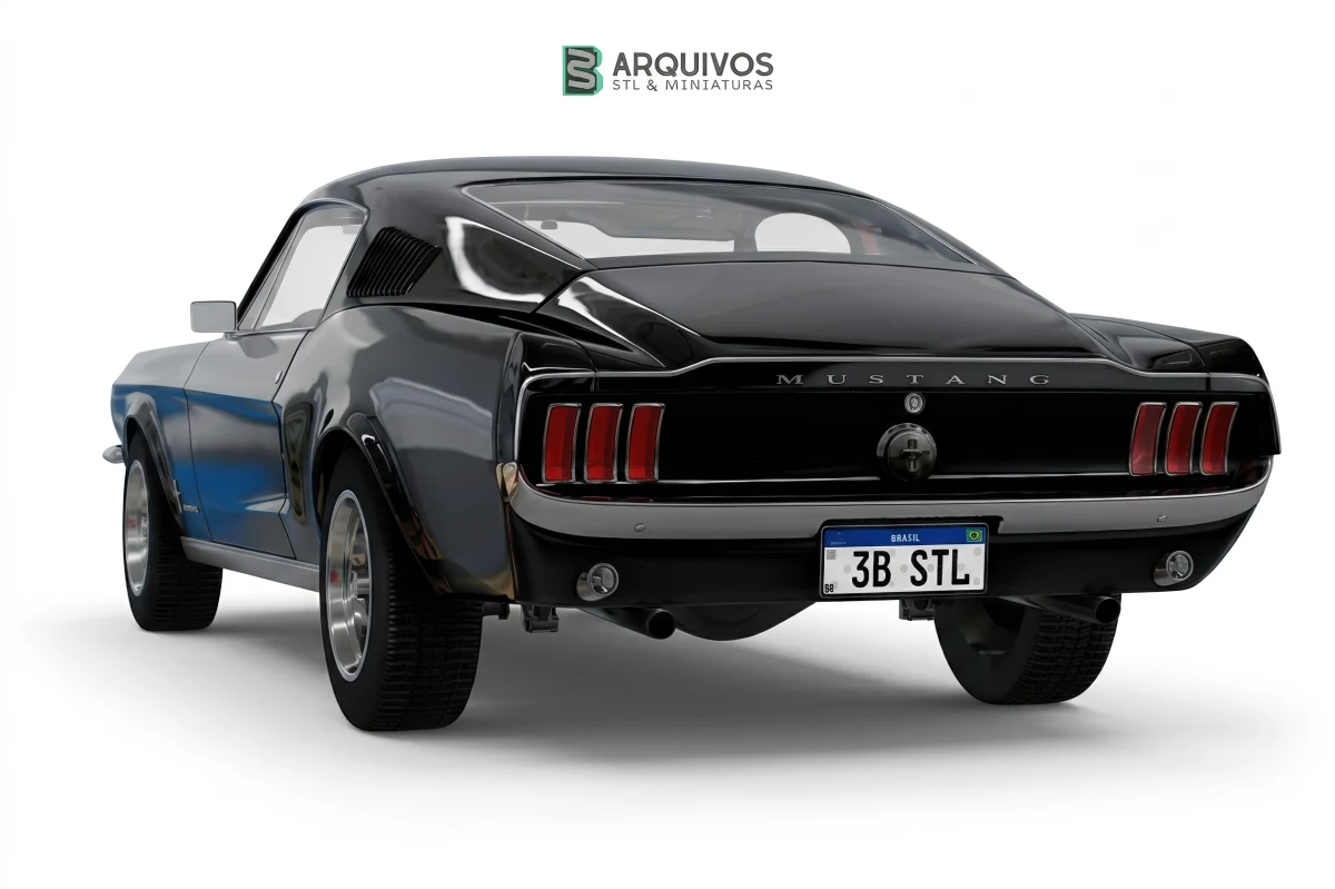 Modelo 3D STL - Ford Mustang Fastback 1967 — foto 5